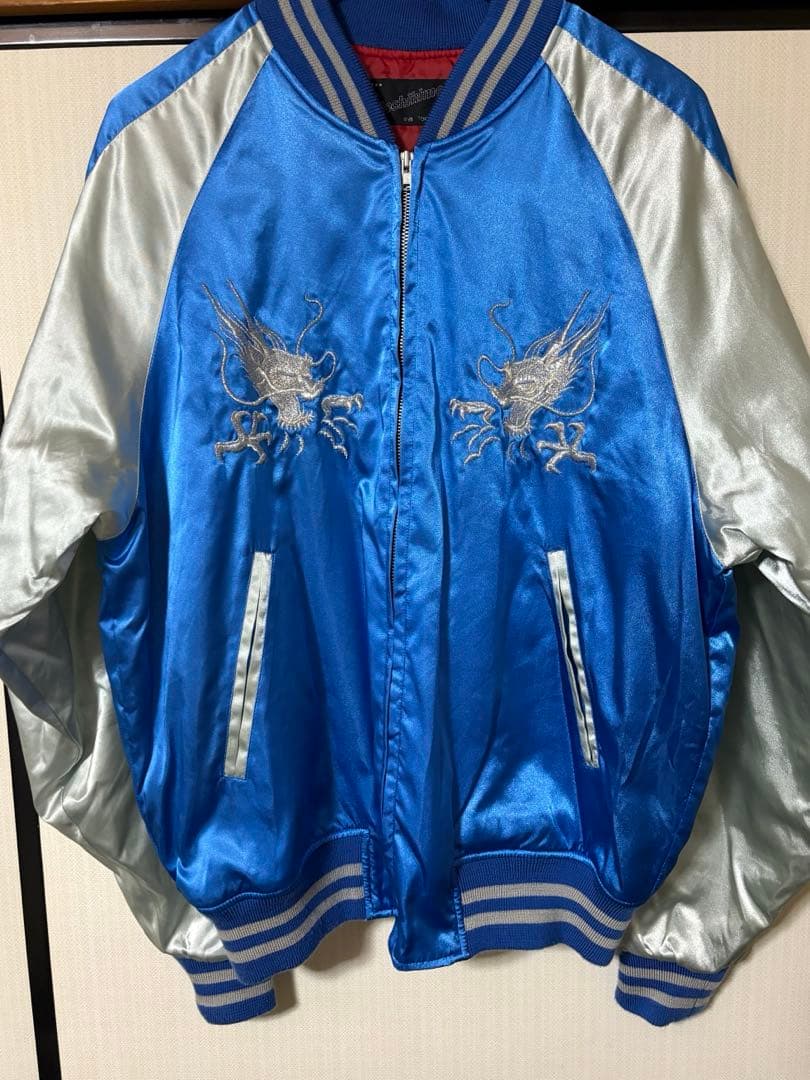 Hoshihime 星姫 スカジャン 青 鷹 龍 刺繍 万丈龍我