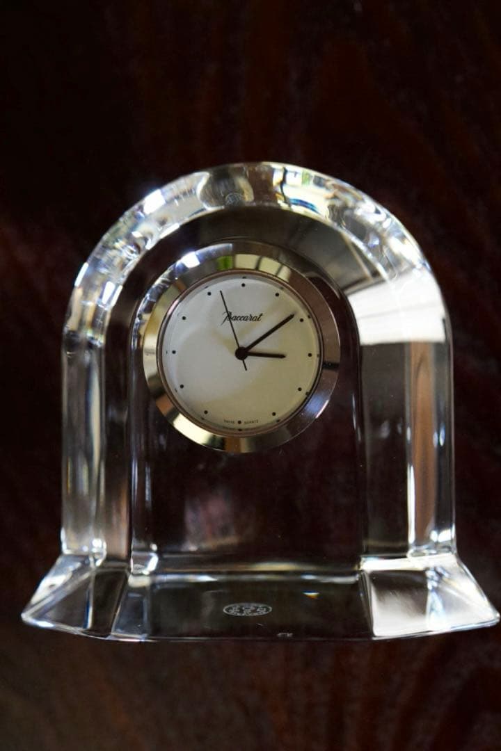 【美品】バカラ　クリスタル置時計