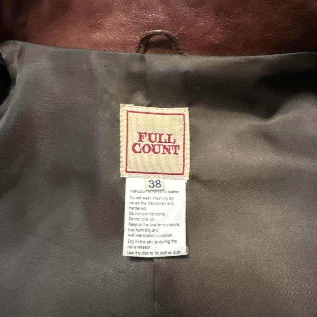 FULL COUNT レザージャケット　サイズ38 ブラウン