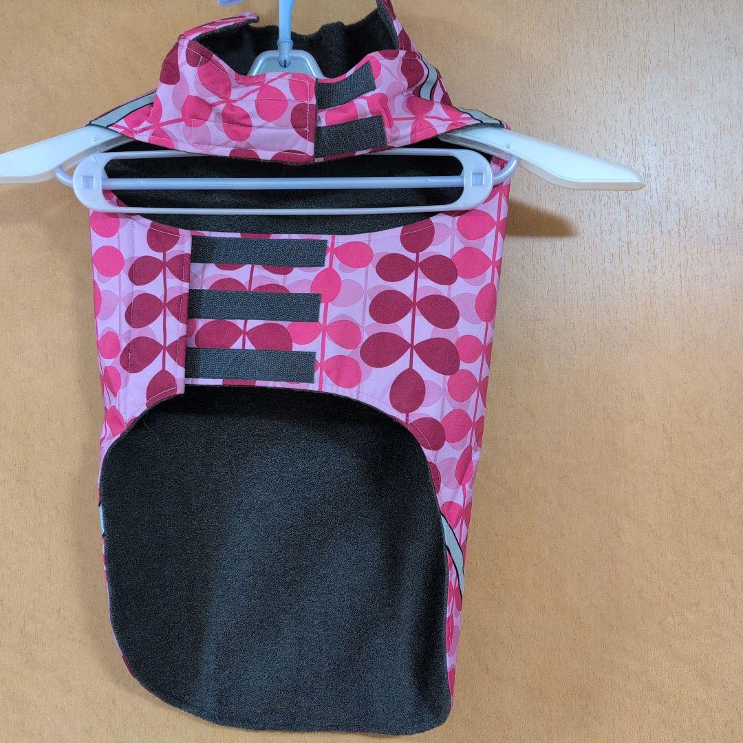 RC Pets 　犬用防水コート（裏フリース） ピンク葉っぱ模様 レアカラー