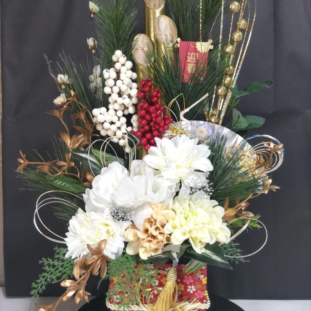 和風モダンお正月門松フラワーアレンジメント