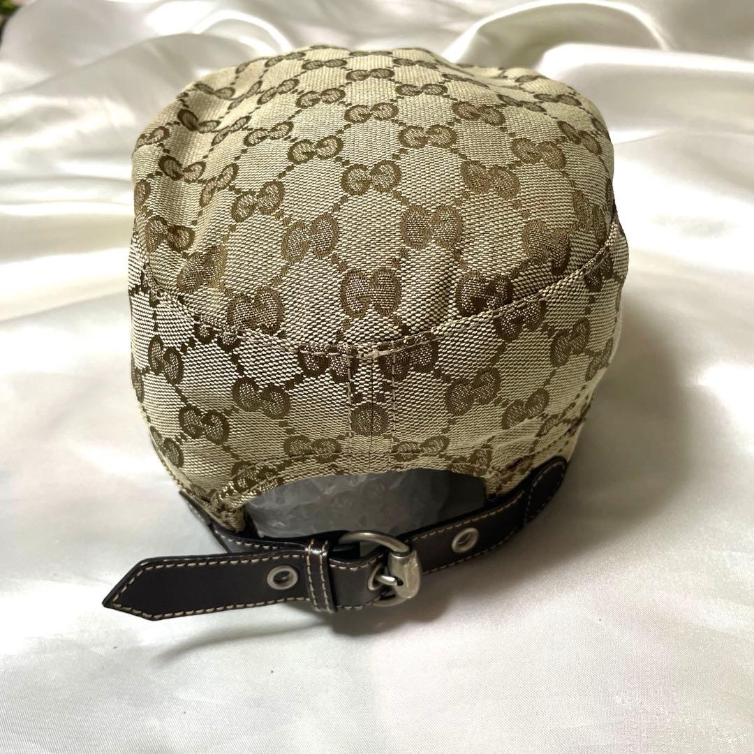 希少　XLサイズ　GUCCI グッチ　GGキャンバス　ワークキャップ　イタリア製