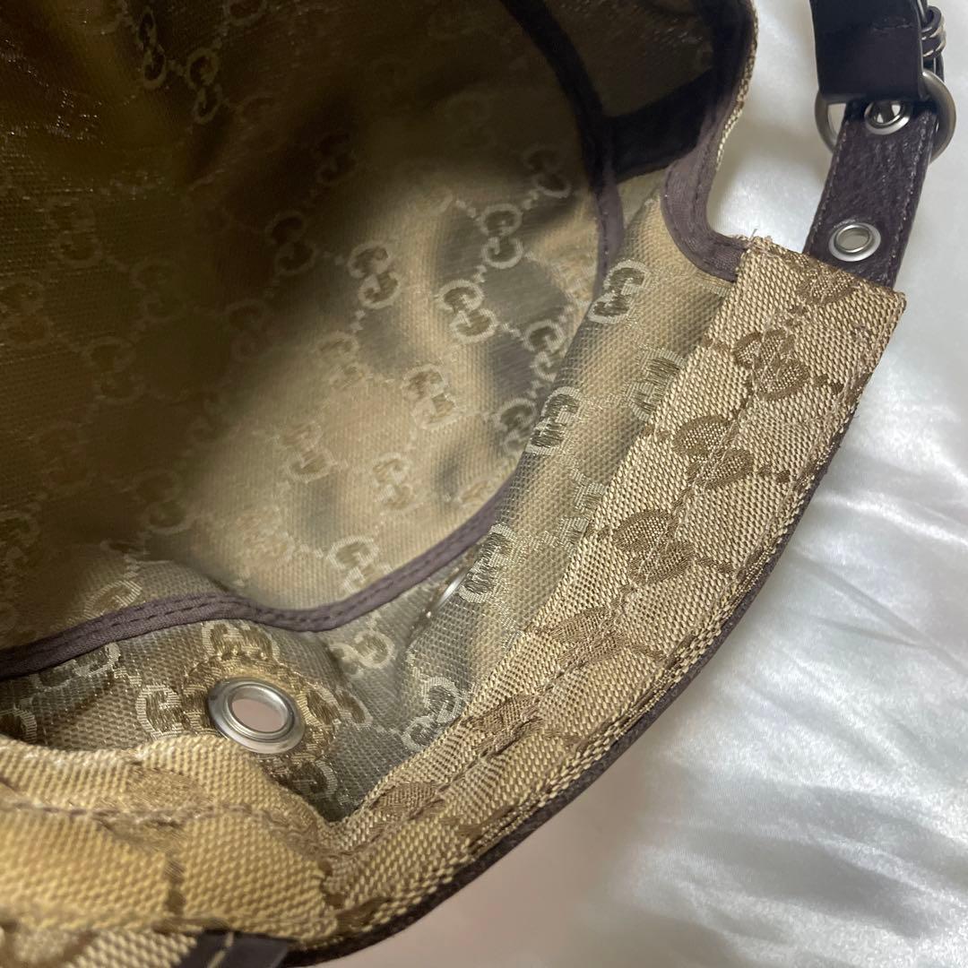 希少　XLサイズ　GUCCI グッチ　GGキャンバス　ワークキャップ　イタリア製