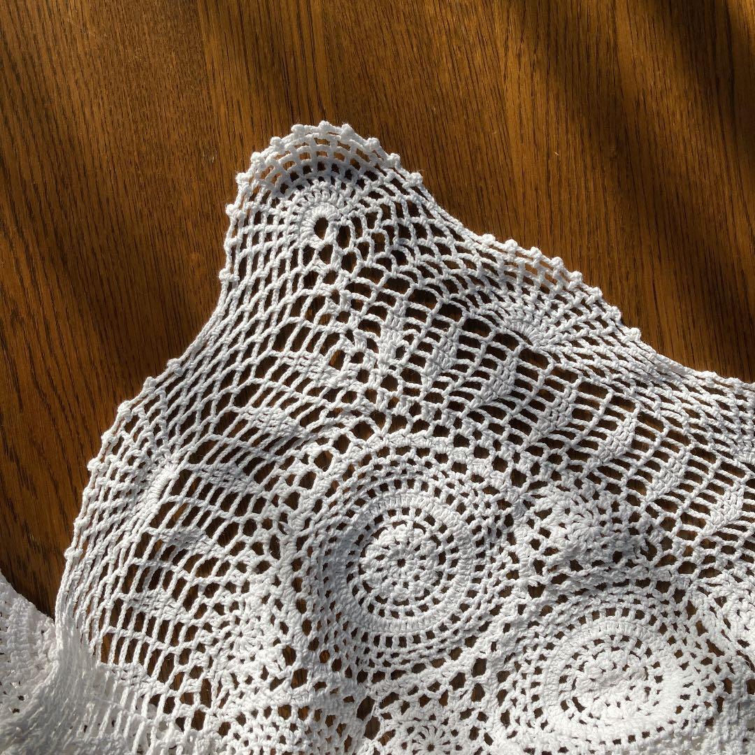 レース編み　150×120 テーブルクロス