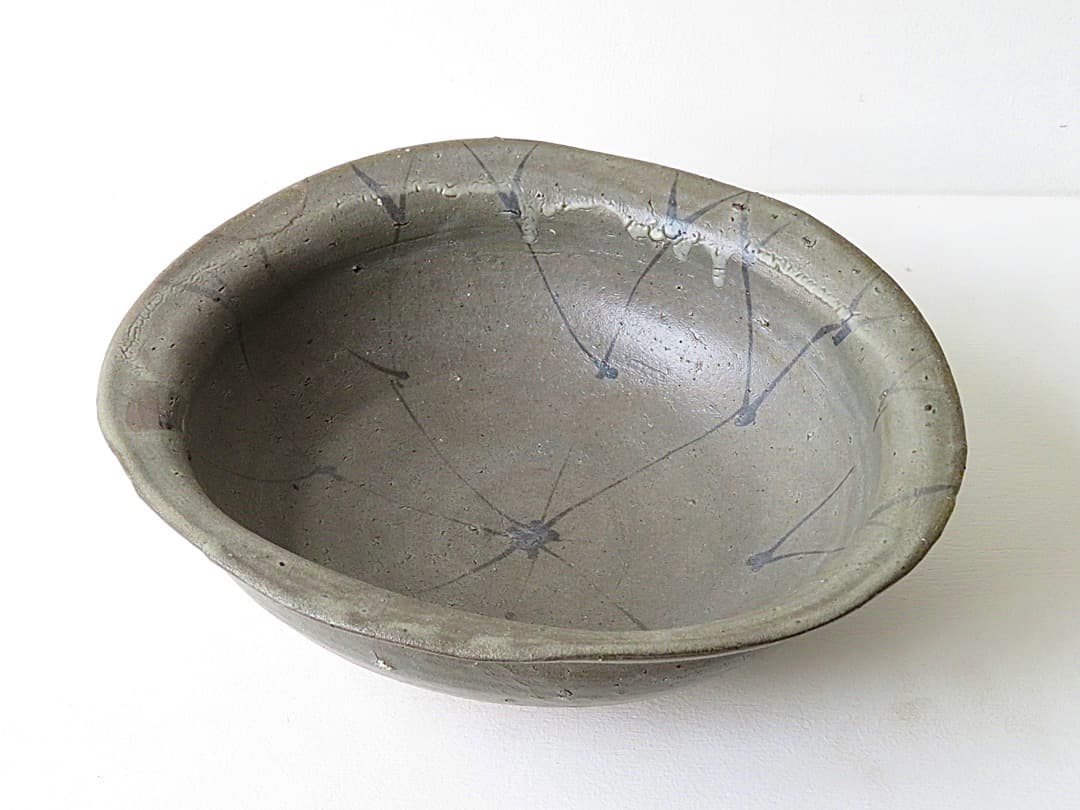 【値下げ】唐津焼 丸田宗彦 作　『唐津焼 絵唐津鉢』【銀継ぎ有】