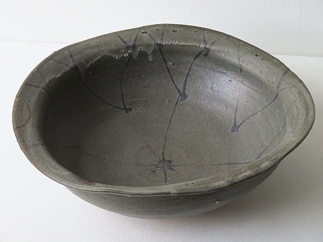 【値下げ】唐津焼 丸田宗彦 作　『唐津焼 絵唐津鉢』【銀継ぎ有】