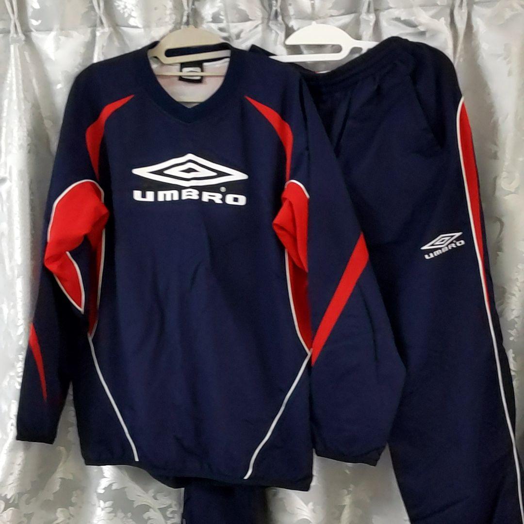 【フォロー割10%オフ】UMBRO ピステ上下 ネイビー/レッド(中綿あったか)