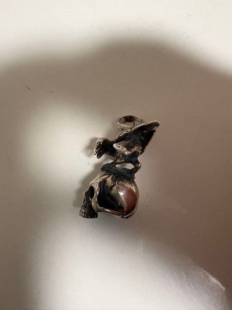 PROGRESSIVE ART JEWELRY スカルカラス ペンダント 925