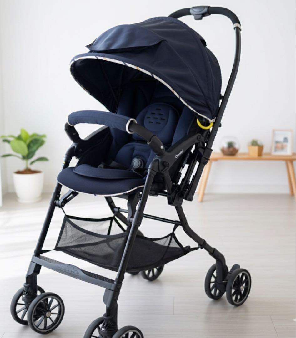 Combi スゴカル4キャスエアー エッグショック　ネイビー