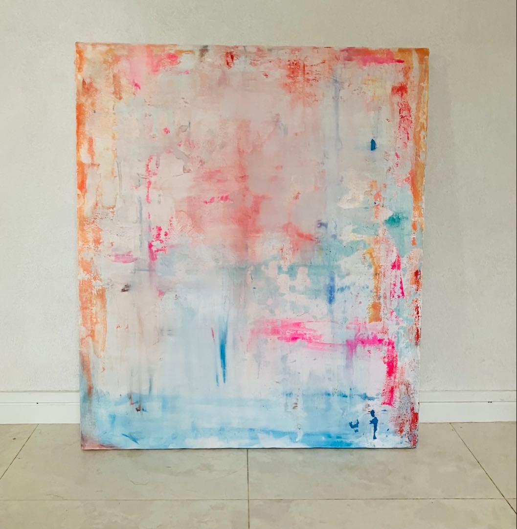 多色 アクリル抽象画