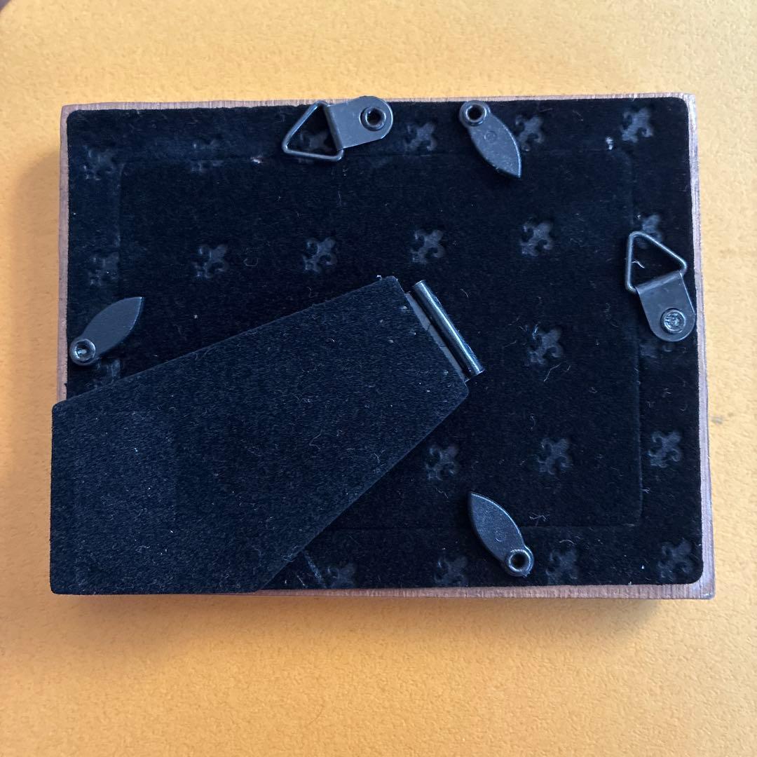 干支　黄色の馬の置物　額入り　七宝焼