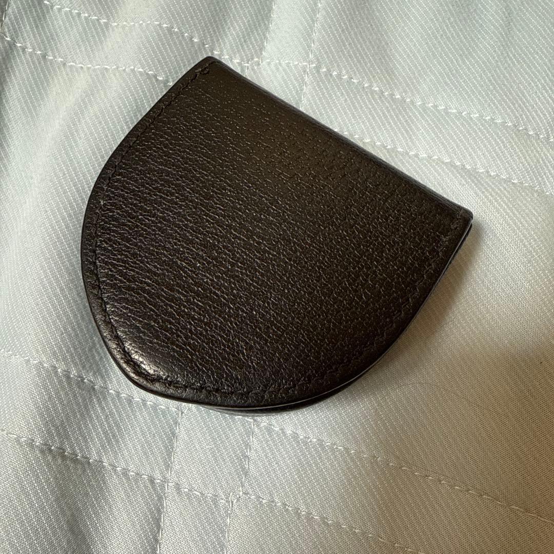 【美品】GUCCI ケース 馬蹄型 レザー ブラック