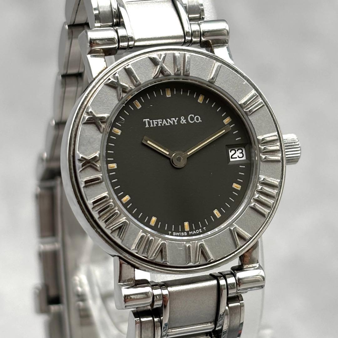 ✨美品　稼働✨ティファニー　アトラス　ローマンベゼル　デイト　2針　コマ　箱付き