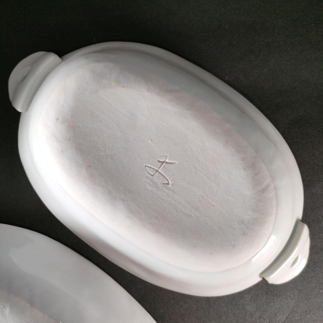 B-1-5/幸兵衛窯/色絵 長丸皿/6客/共箱