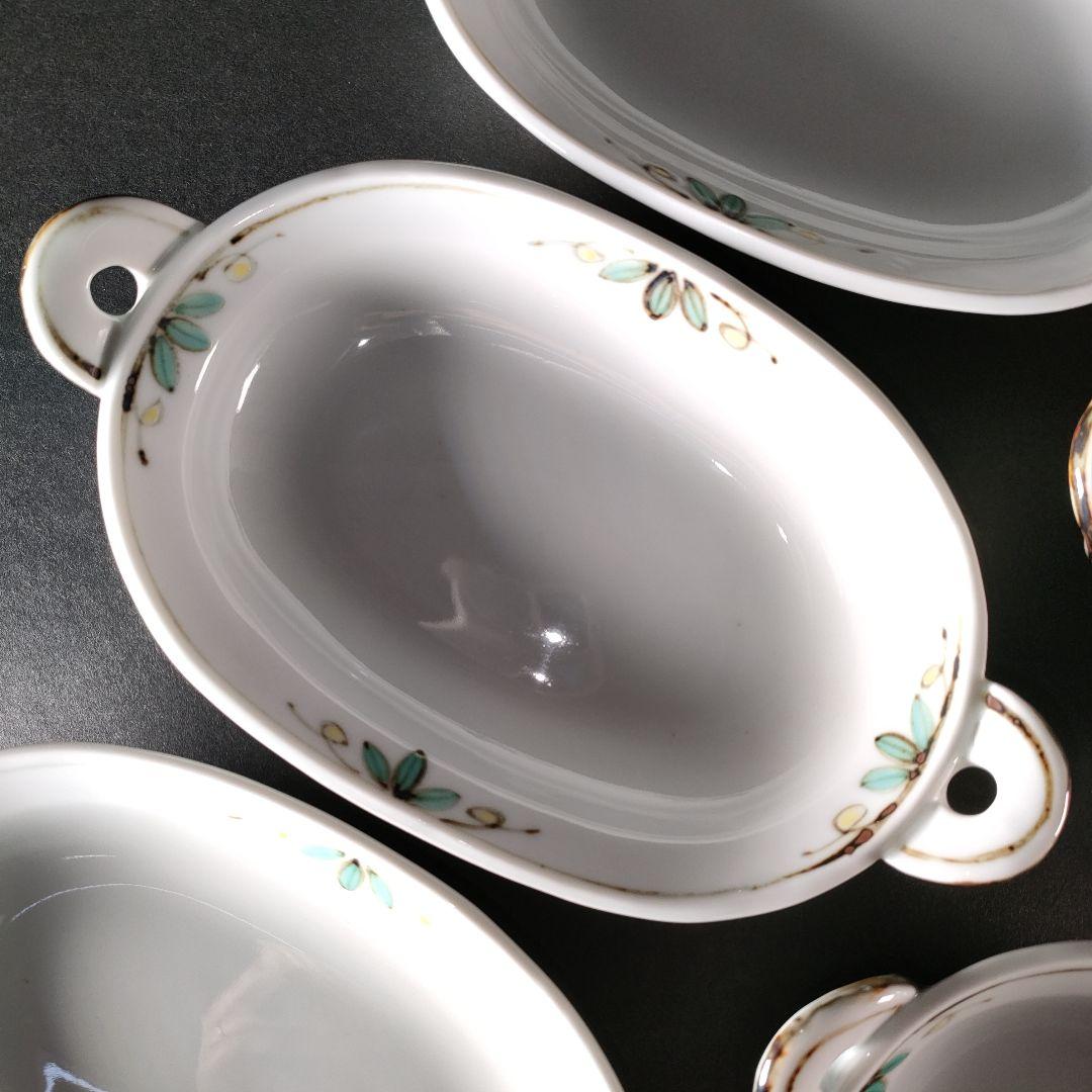 B-1-5/幸兵衛窯/色絵 長丸皿/6客/共箱