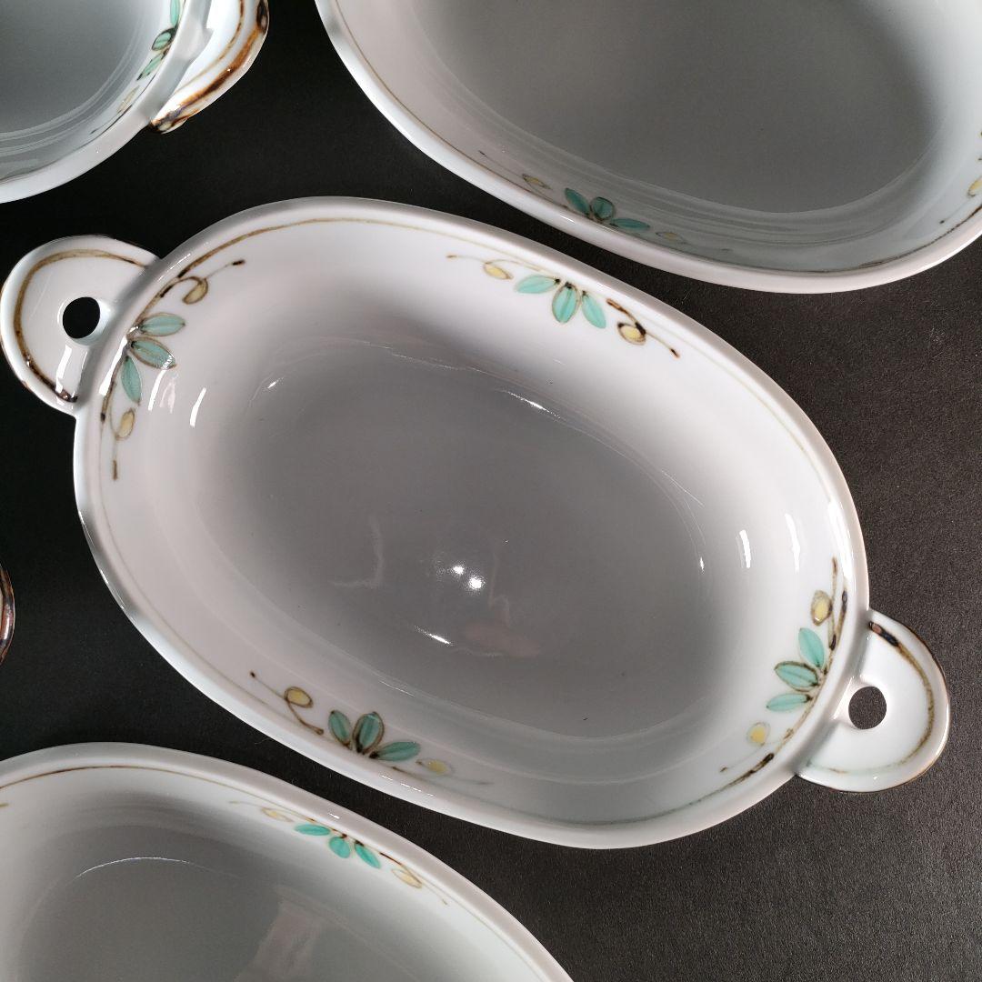 B-1-5/幸兵衛窯/色絵 長丸皿/6客/共箱