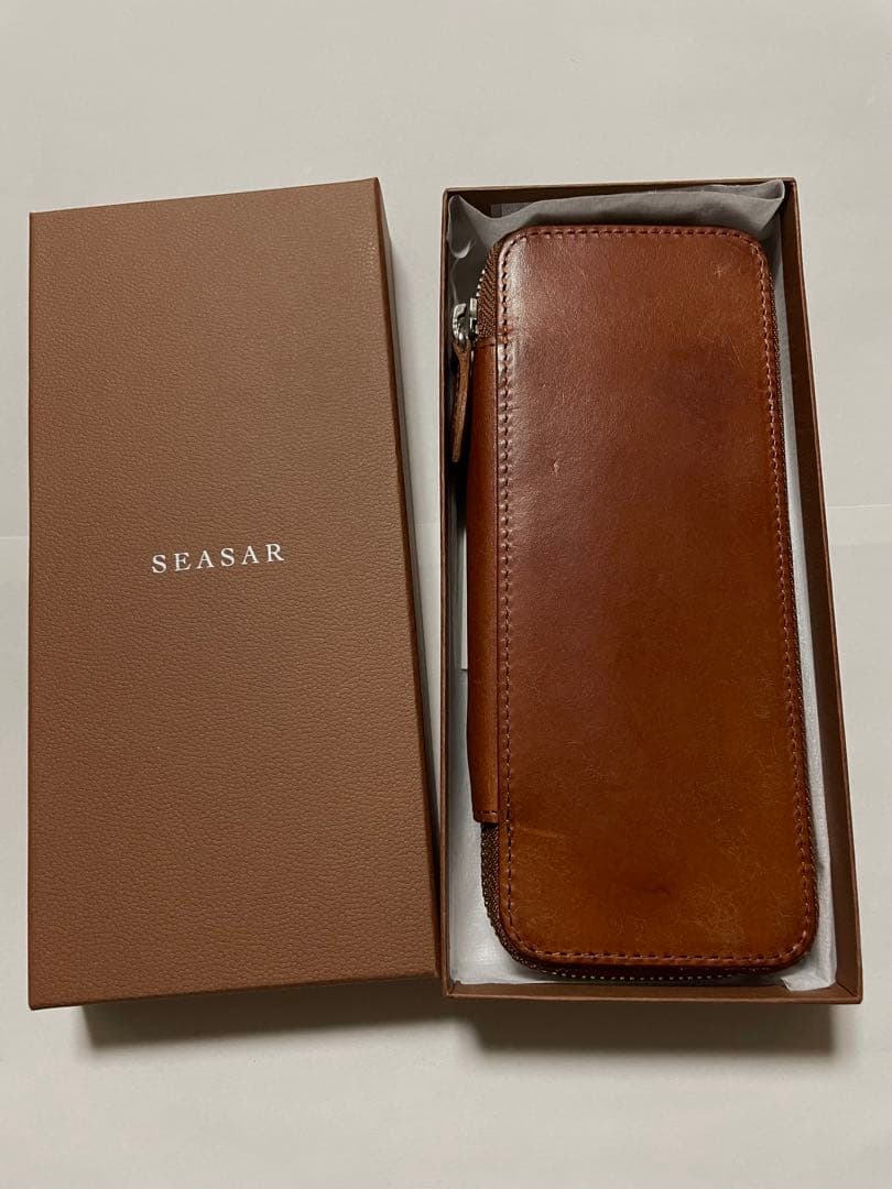 しーさー　seasar ductペンケース　ダクトペンケース　マルゴー　ブラウン