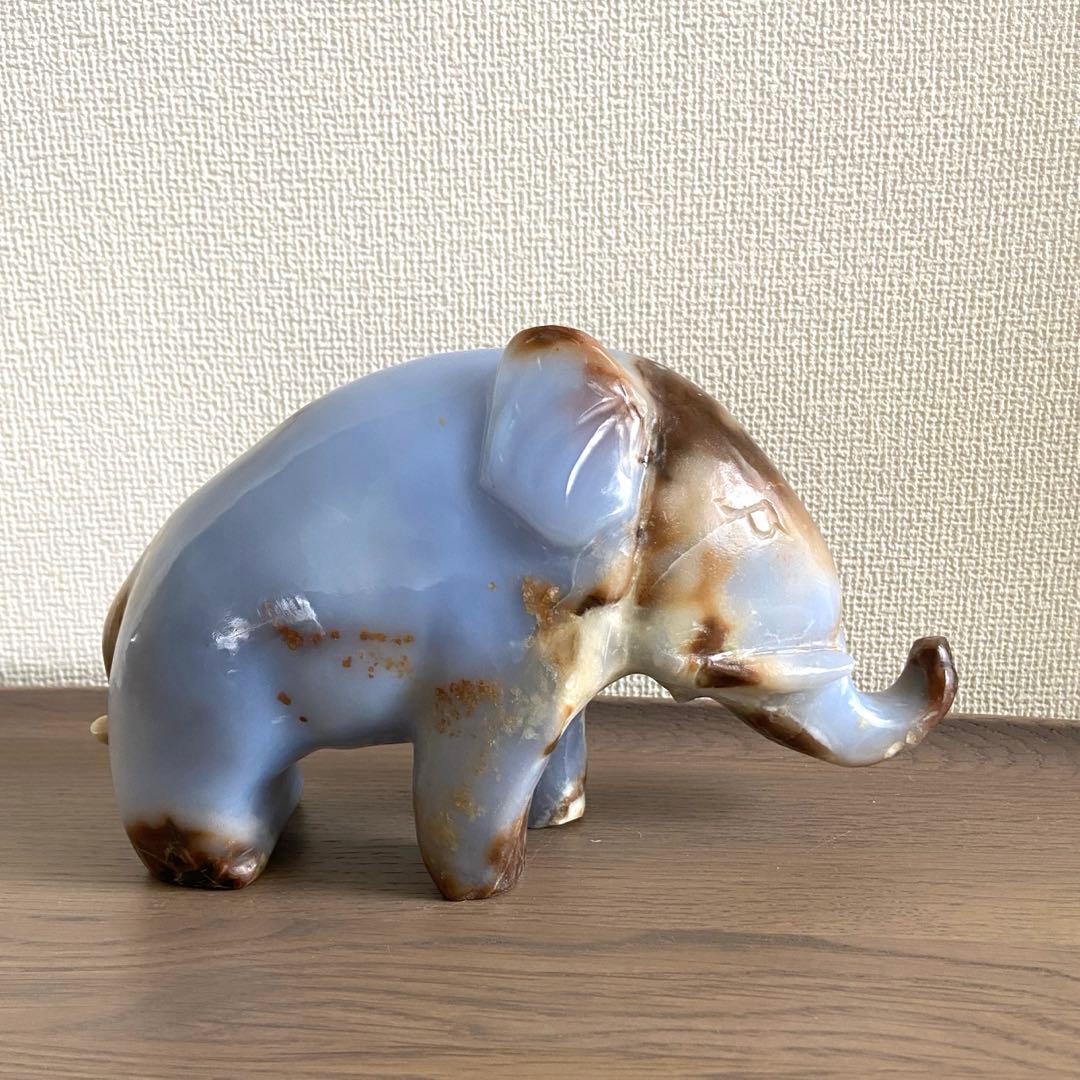 ブルーアゲート　象　ガネーシャ