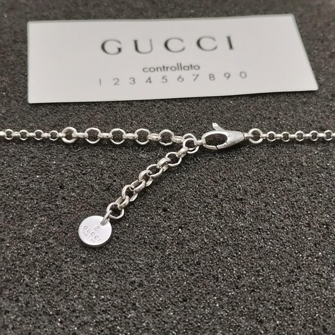 グッチ ブラック チェーン ネックレス 50cm シルバー925