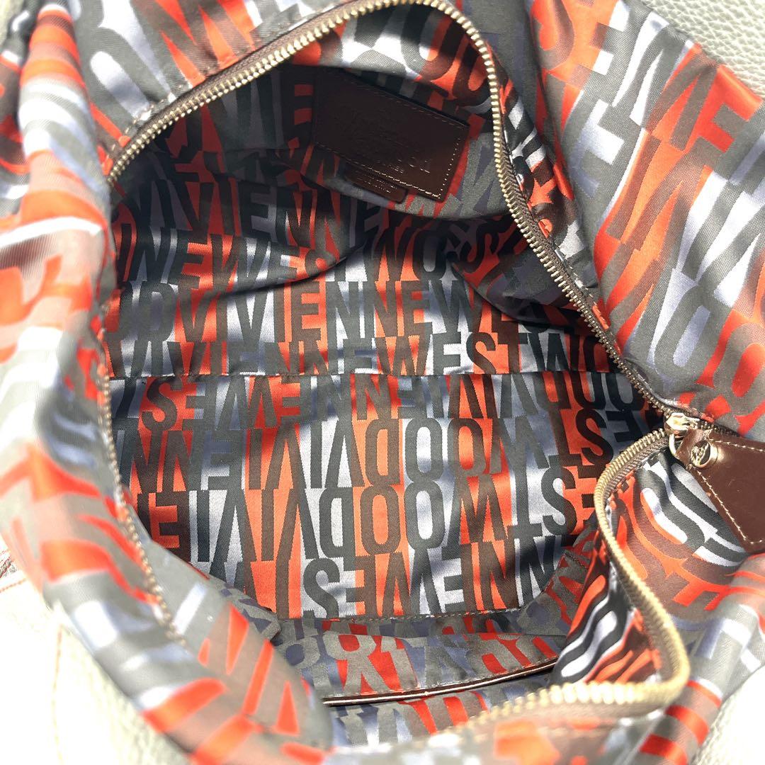 【希少モデル】ヴィヴィアンウエストウッド オーブ レザー トートバック 裏地総柄