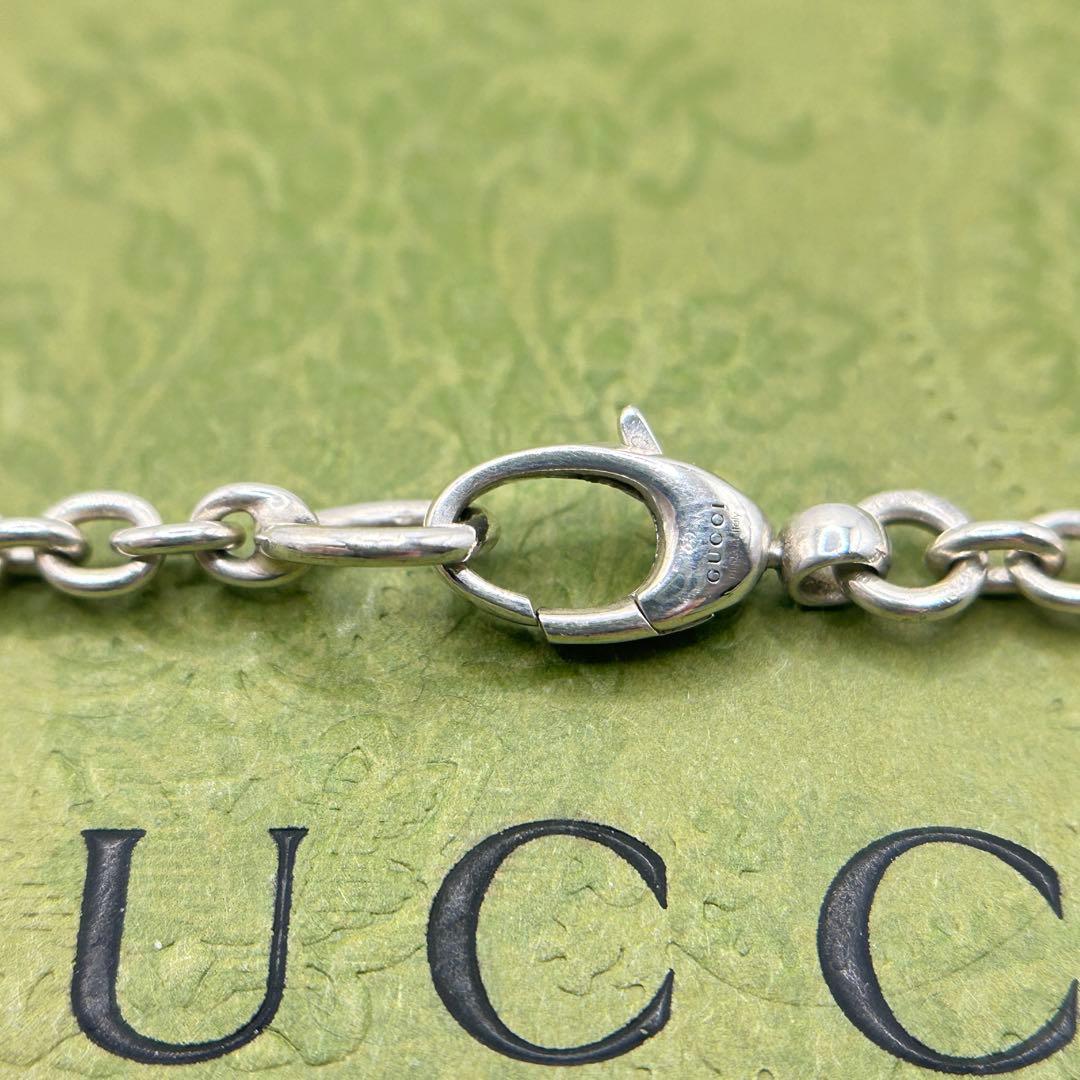 美品　グッチ　あずき　チェーンのみ　ネックレス　シルバー　925 約50cm