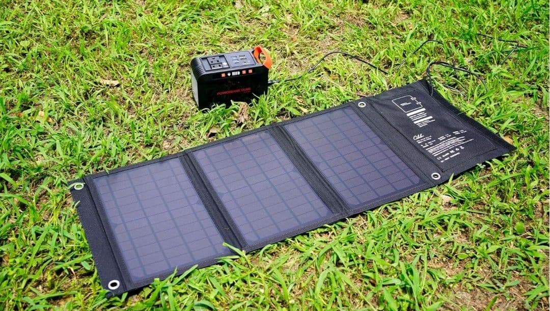 ②未使用　INBES HBP-80S21W ポータブル電源　ソーラーパネル付き