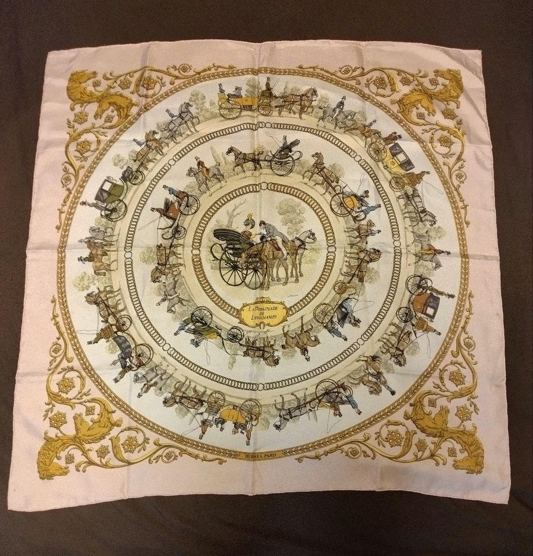 【HERMES】エルメス スカーフ カレ90 ロンシャンへの散歩