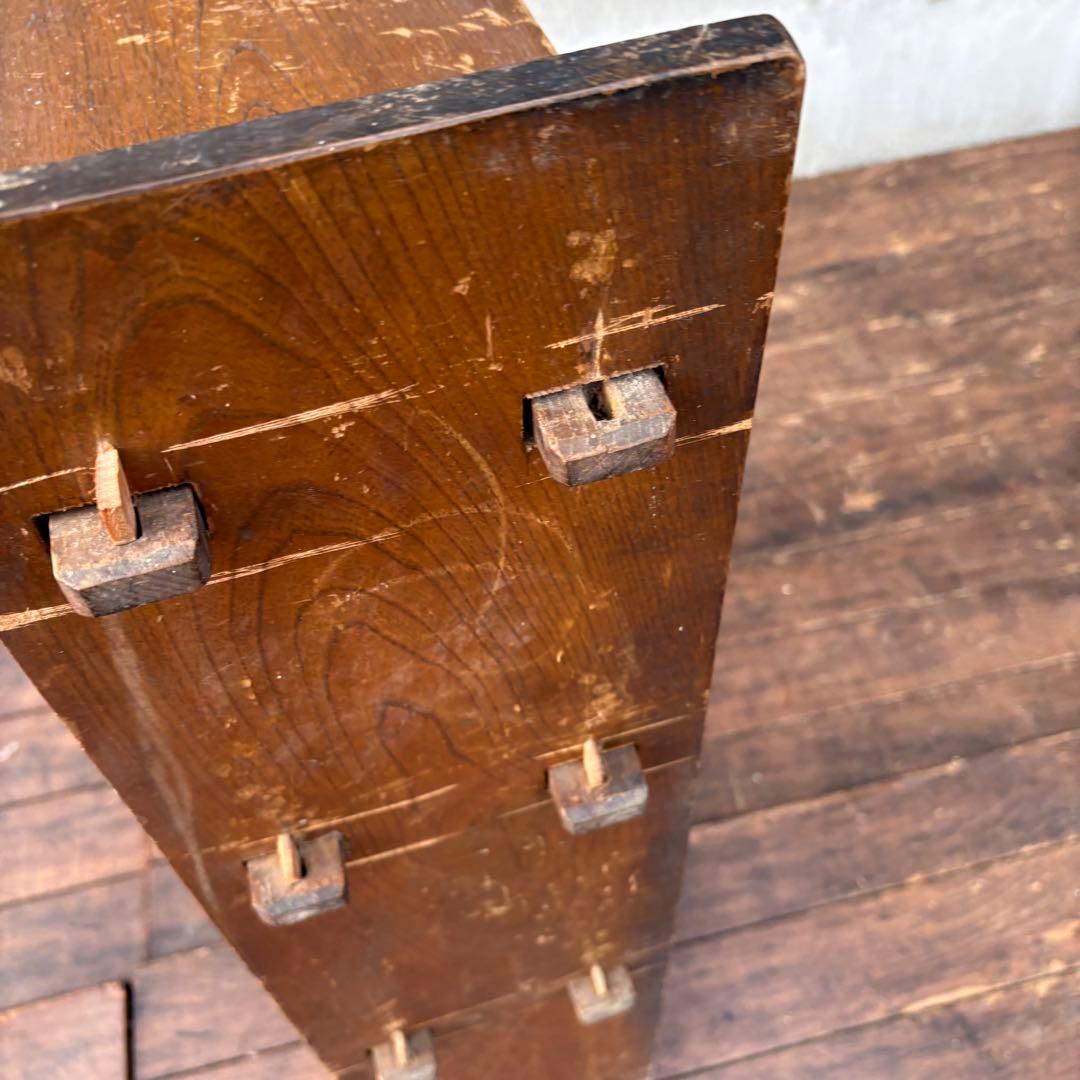 D4 昭和レトロ ミッドセンチュリー くさび型 楔棚 木製飾り棚 オープンラック