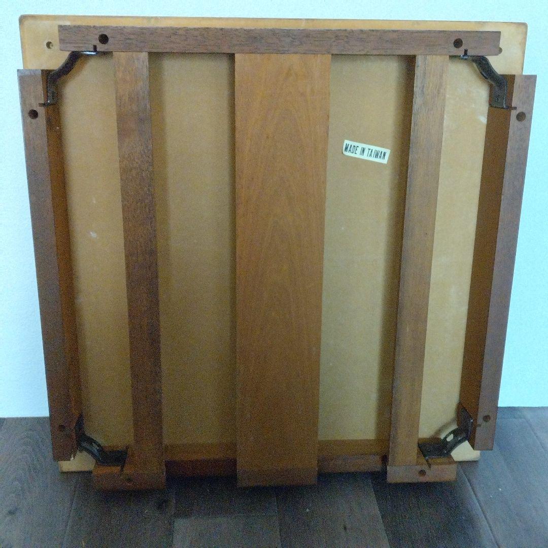 ✩アンティークテーブル ＋折り畳みテーブルセット　ダークブラウン　美品✩