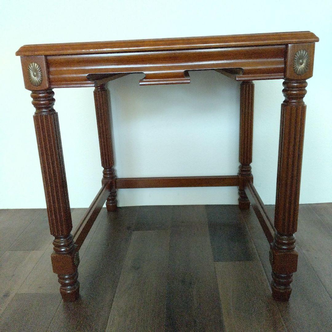 ✩アンティークテーブル ＋折り畳みテーブルセット　ダークブラウン　美品✩