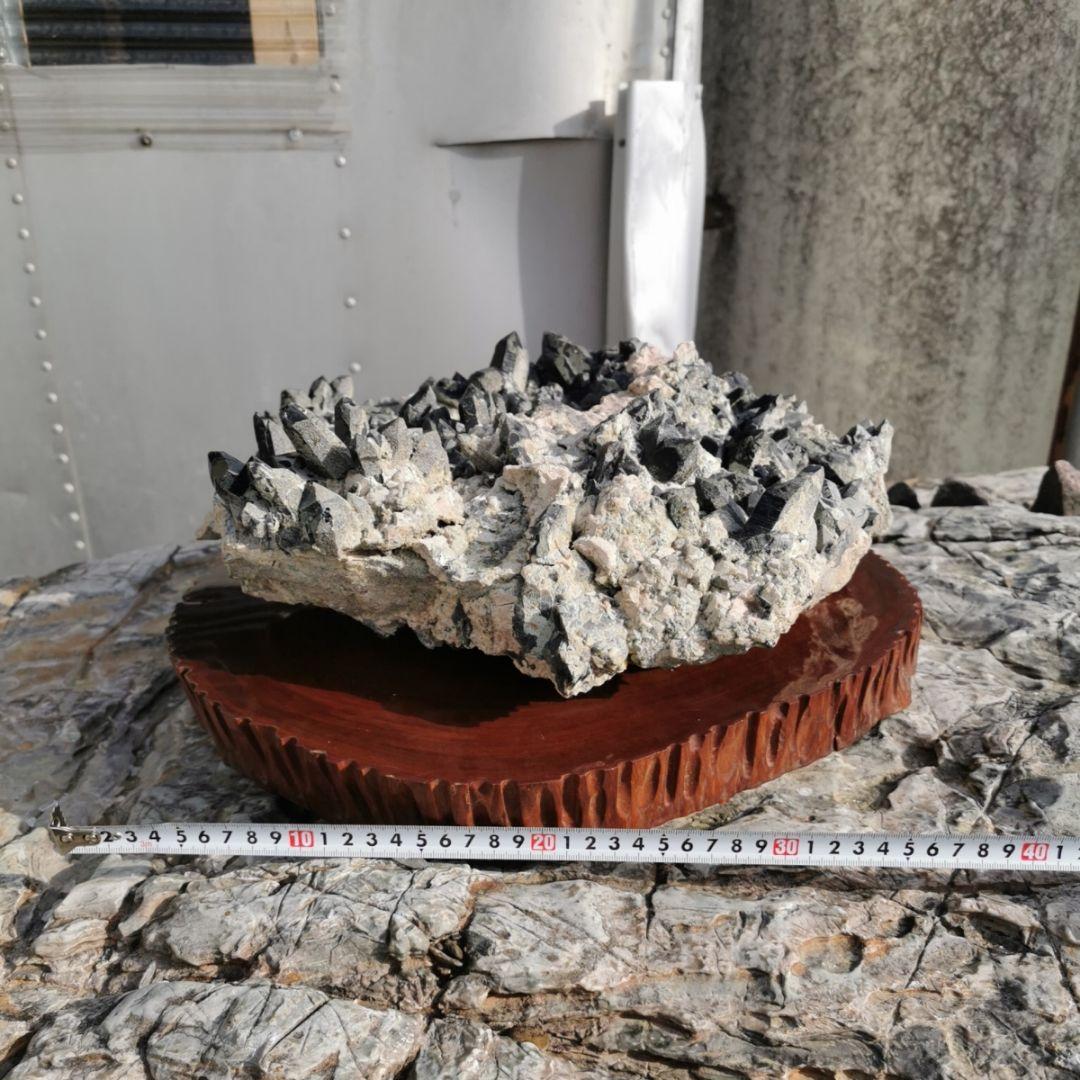 特大　モリオンクラスター　黒水晶　水晶　クリスタル　鑑賞石　石　置物