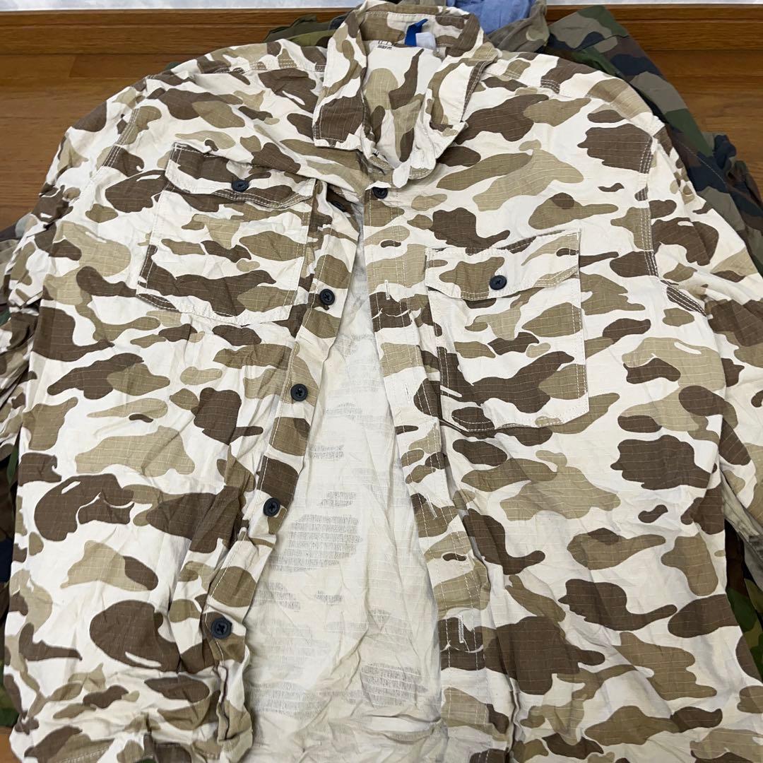 e*a様 B ユーロ古着ミリタリー迷彩カモフラジャケットパンツ長袖類30着セット