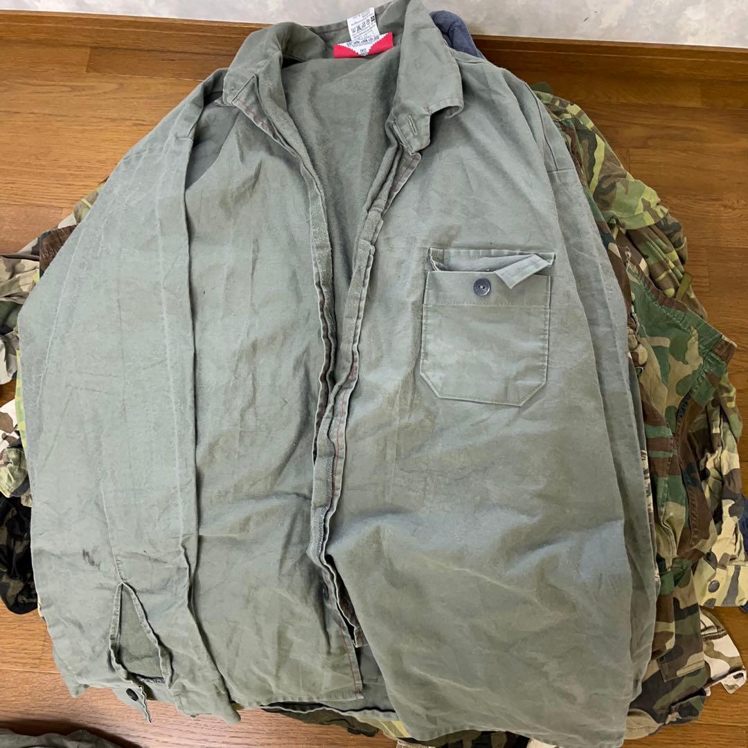 e*a様 B ユーロ古着ミリタリー迷彩カモフラジャケットパンツ長袖類30着セット