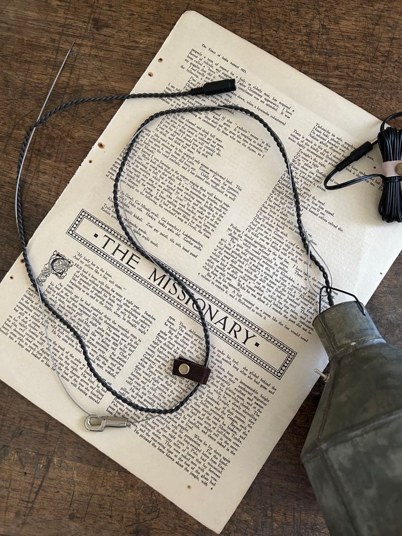 ワイヤーレール照明　古道具照明長さ調整　　　古材照明 インダストリアル照明