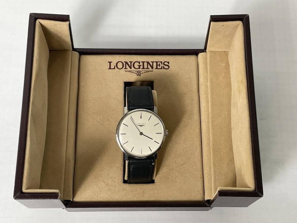 ◆LONGINES ロンジン メカニカル 手巻き シルバー 腕時計　08190