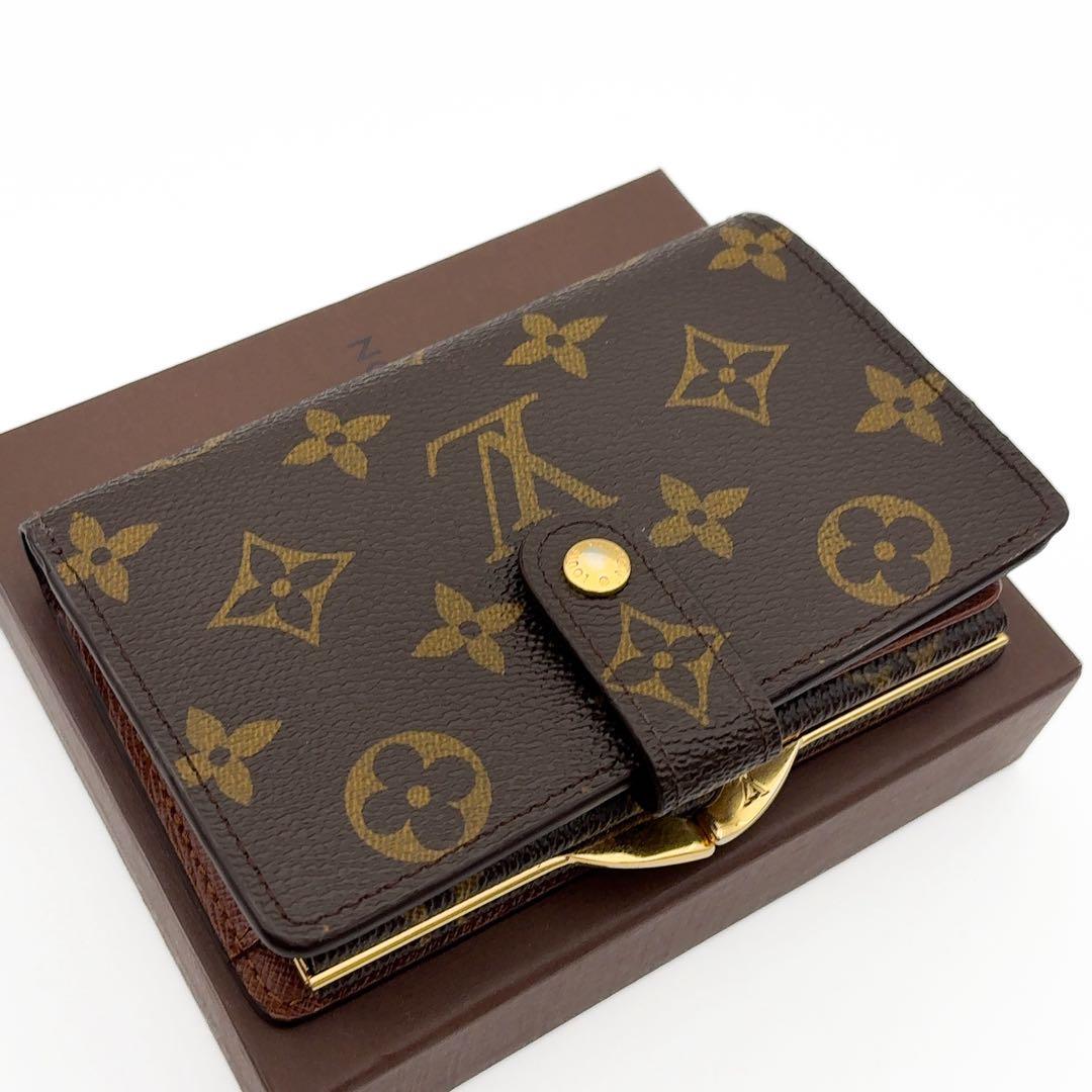 新型★超美品★ルイヴィトン ヴィエノワ モノグラム 二つ折り財布 がま口財布