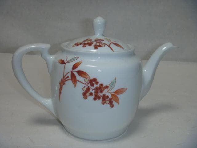 日本陶器会社　Noritake　南天　ポット　白磁南天　ヴィンテージ　昭和レトロ