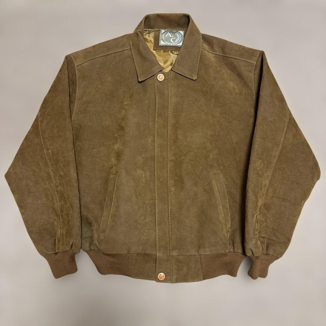 フ*ウ様 アルマーニ　コレッツォーニ　フェークスエードジャケット　00s
