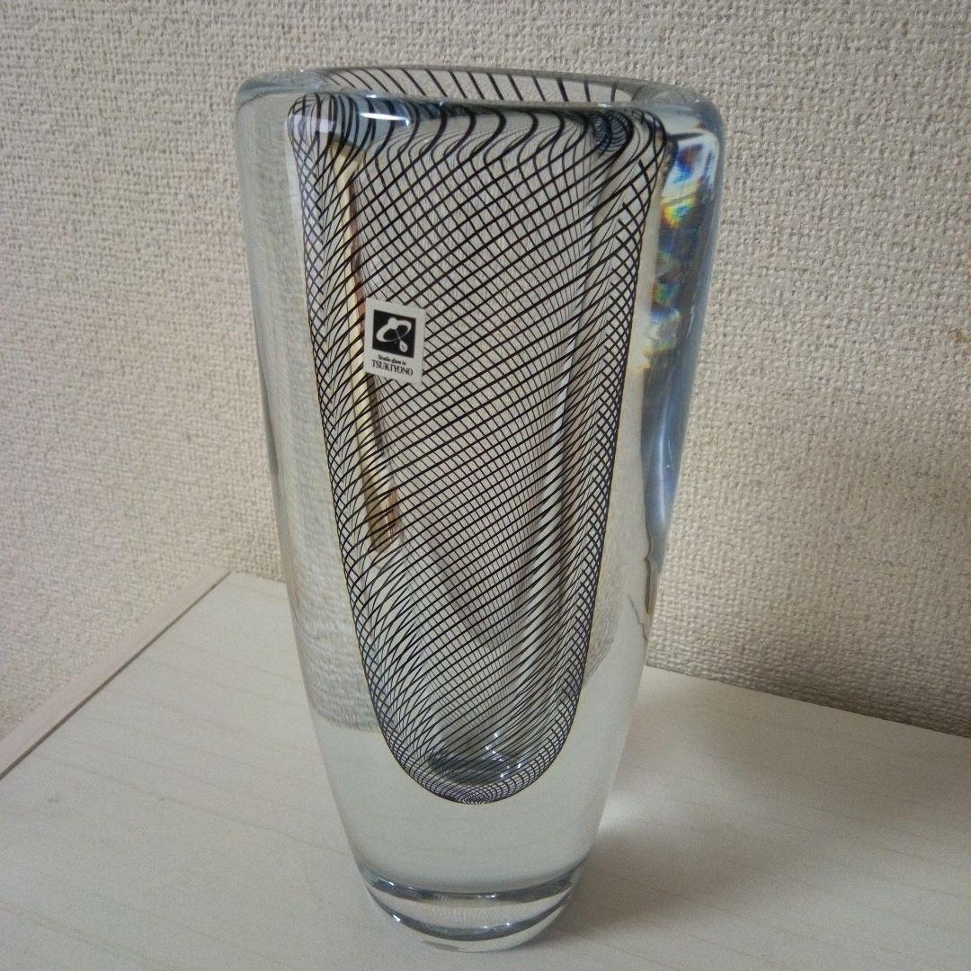 月夜野工房　クリスタルガラス花瓶　フラワーベース　希少