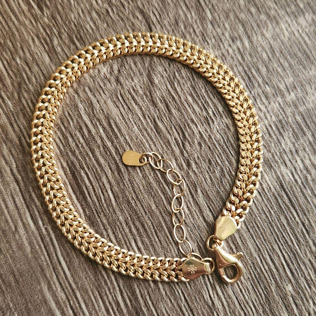 K18ハートビズブレスレット 16+3cm