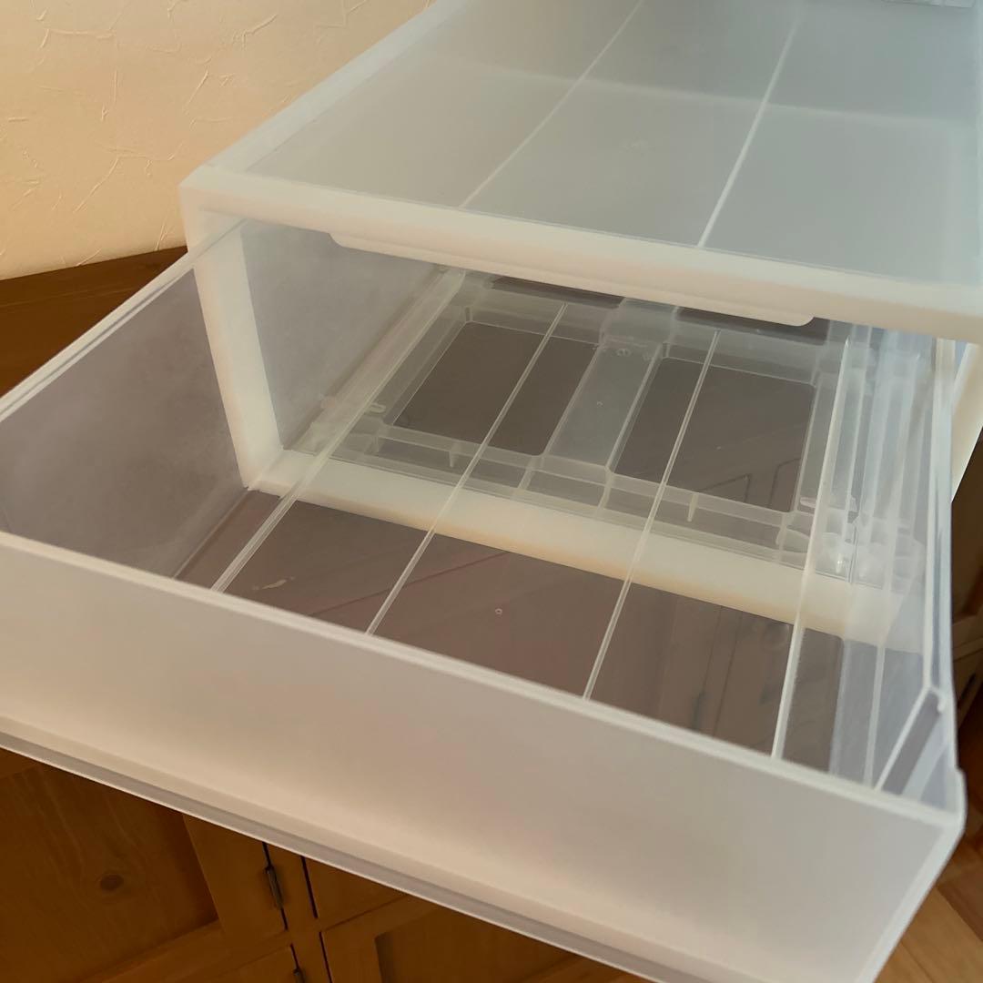 無印良品　6点セットクリアプラスチックストレージボックス