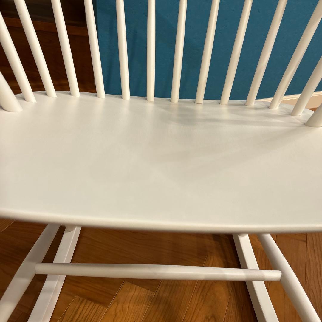 FDBモブラー デンマークデザイン J52G ロッキングチェア ホワイト ⓶