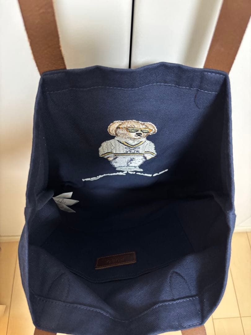 ポロ ラルフローレン トートバッグ ポロベアー ユニセックス ネイビー