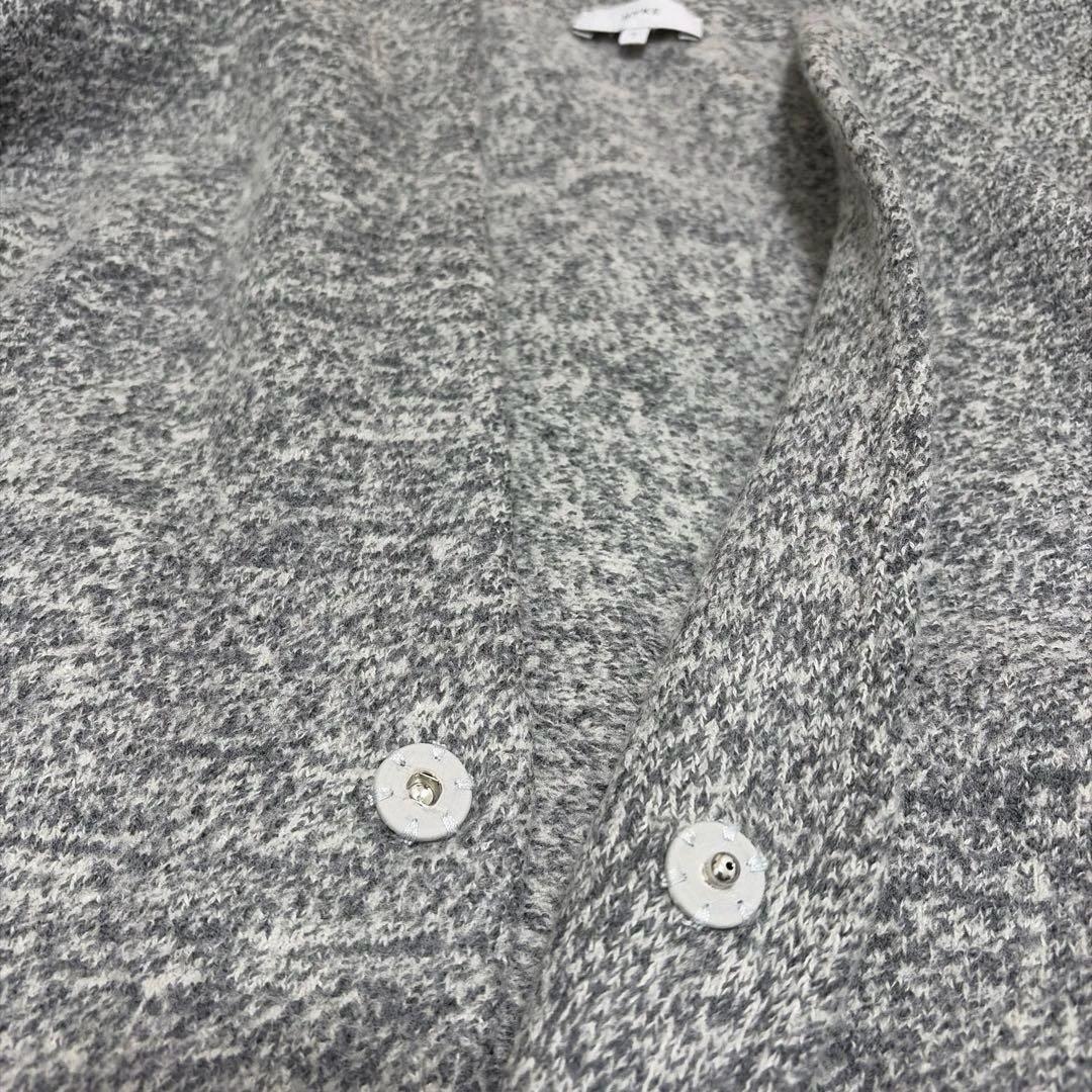 HYKE ハイク　ウール　羊毛100% ノーカラー　ロングコート　サムホール