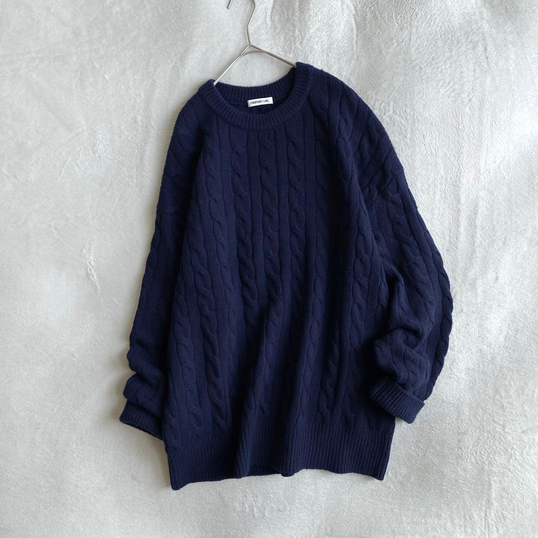 【定価3.6万✨】EVERYDAY I LIKE カシミヤ混　Cable ニット
