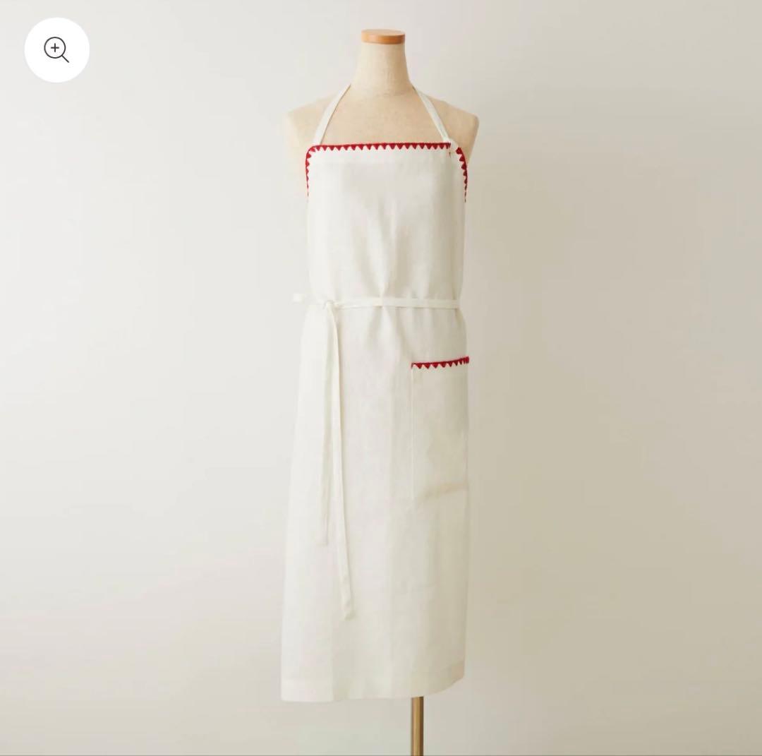新品✨タキマキ エプロン TKMK TAKIMAKI 滝沢眞紀子 クロス 白