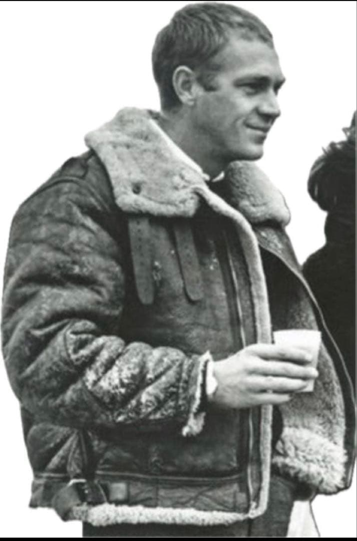 ショットB-3ムートンフライトジャケットADEALジッパー尾錠金具に刻印 38