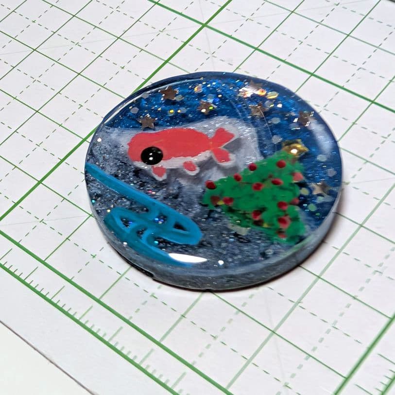 ランチュウ(訳あり)　レジンヘアゴム　富士山　クリスマスツリー