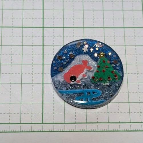 ランチュウ(訳あり)　レジンヘアゴム　富士山　クリスマスツリー