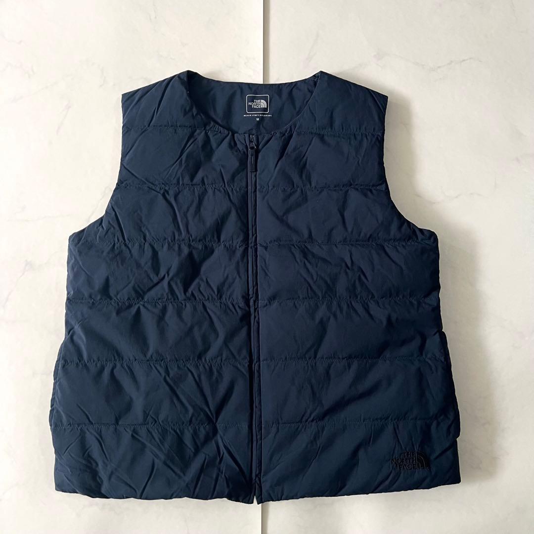 ノースフェイス ボードウォークダウンベスト ネイビー Mサイズ 薄手 レディース
